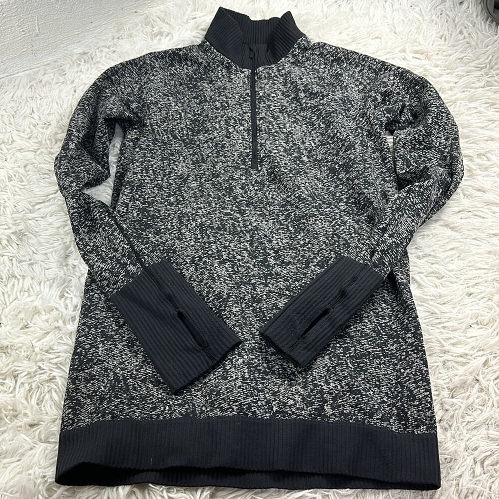 Lululemon Rest Less 1/2 Zip Black / Dark Cast